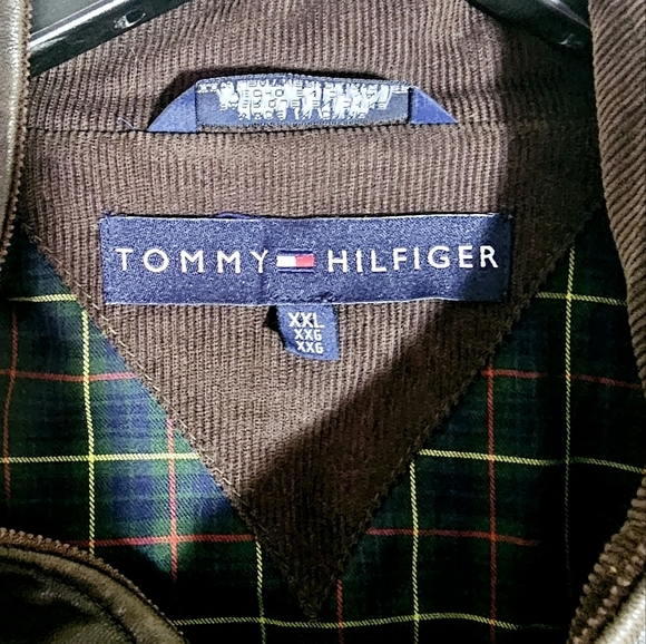 Tommy Hilfiger Vintage 100% Genuine Brown Leather Men's Moto Jacket Size XXL - Picture 8 of 12